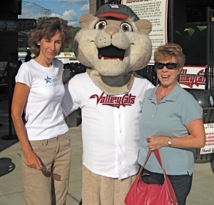 Melinda with friend Cheryl at ValleyCats fundraiser for the CMTA